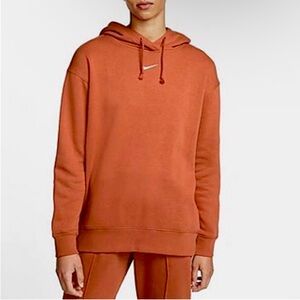 NIKE Women’s Sportswear Essential Collection Fleece Hoodie in Burnt Sunrise SZ M